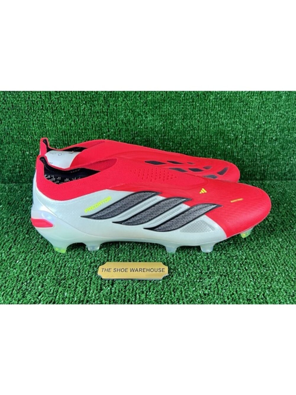 Men's adidas Predator Elite Laceless FG Soccer Cleats Red Black JS0407 Size 11